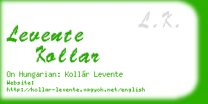 levente kollar business card