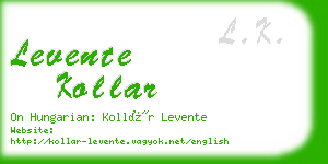 levente kollar business card